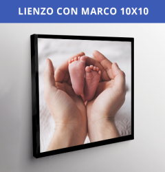Lienzo con Marco 10x10 cms