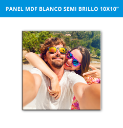 Panel MDF/Base Blanco Semi Brillo 10x10in (25x25cms)