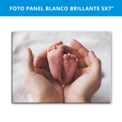 Foto Panel Blanco Brillante 5x7in con base