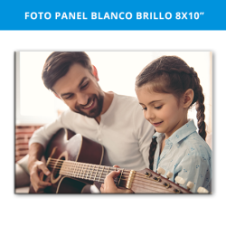 Foto Panel Blanco Brillo 8x10in (20x25) con base